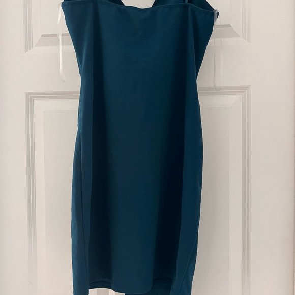 Teal Strappy and Stunning Midi Dress - Picture 2 of 3